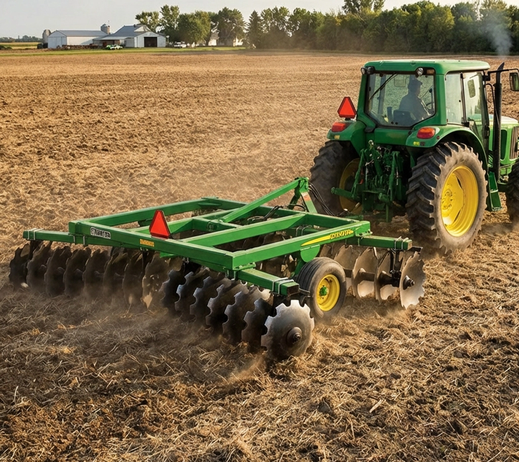 Frontier™ DH1376 Disk Harrow in use
