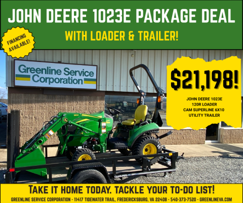 John Deere 1023E Tractor Package Deal at Greenline Service Corp - Fredericksburg, Virginia